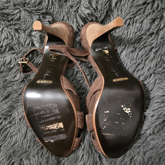Cole Haan | Grayce Suede Dark Mocha Slingback Heels SZ 9 - Picture 7 of 9